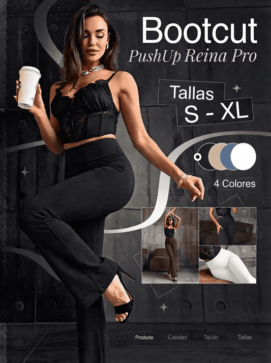 👖 Pantalón Bootcut PushUp Reina Pro 🔥🔥🤩